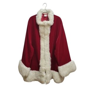 VTG Santa’s Best RENNOC Santa Claus Jacket XXL-55" Red Velvet XL 2X 3X Made USA